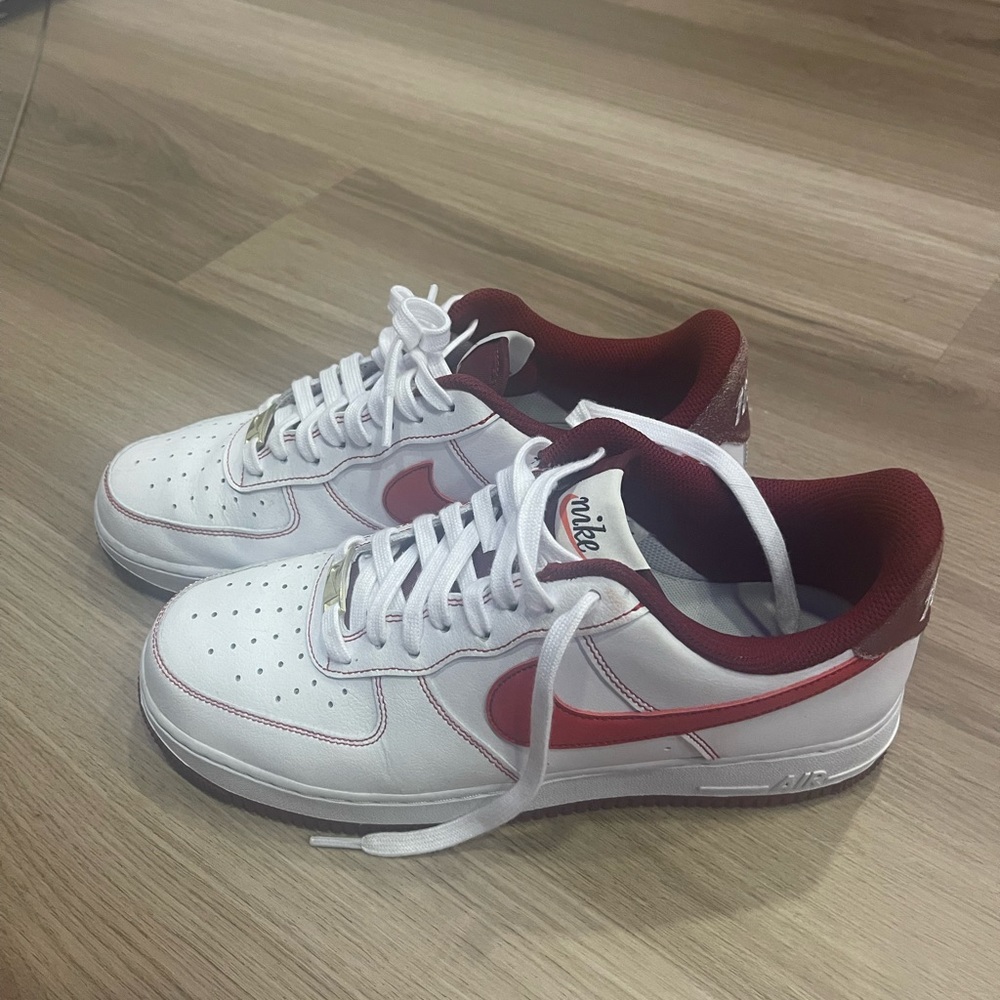 Nike air forces, red edition. Worn ONCE. Very good condition.